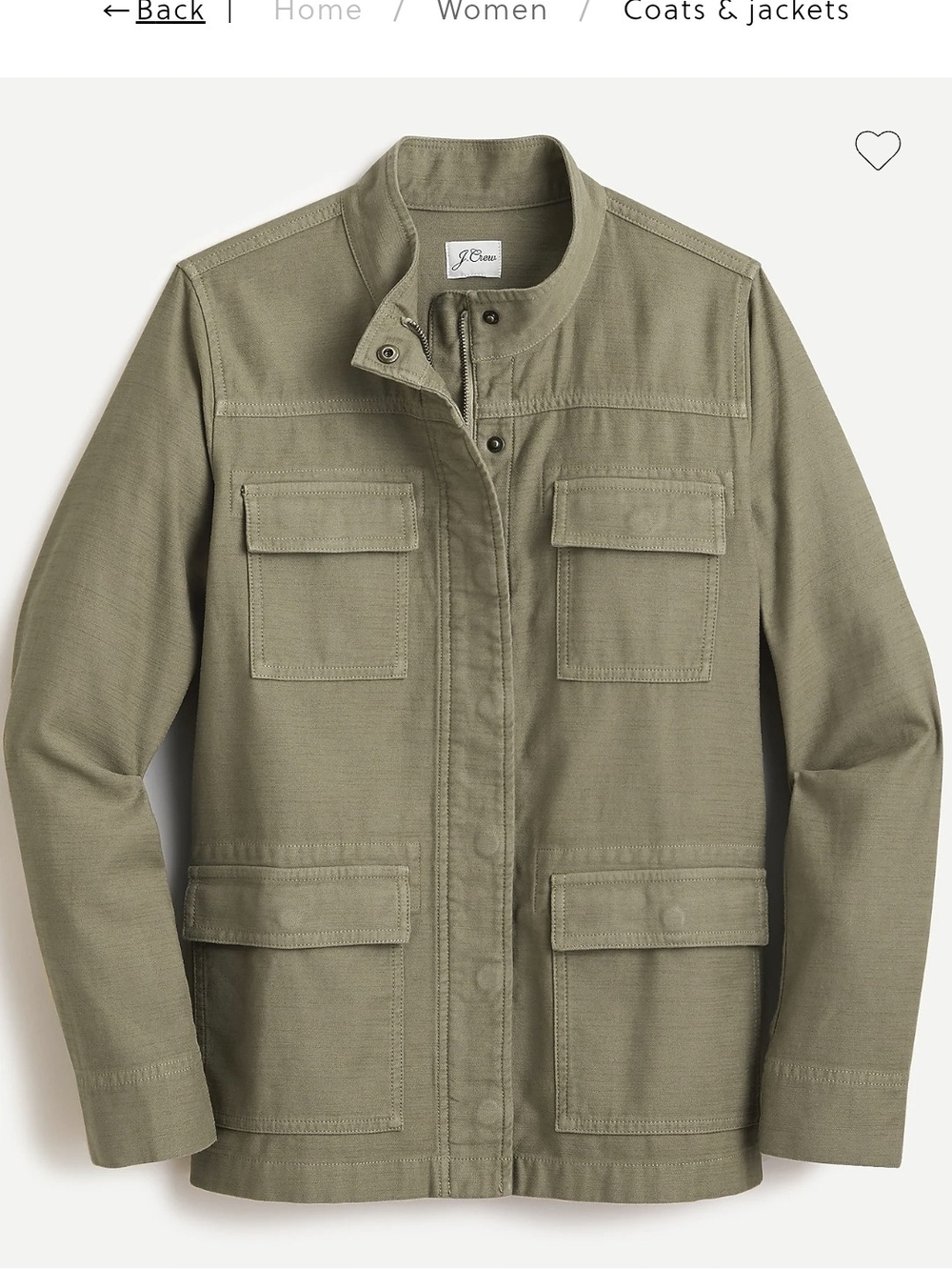 J. Crew Garment-dyed military jacket